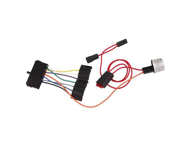 HARNESS, Steering Column Adapter Harness, for use w/ 1969-74 GM column to stock dash, adapts horn, directionals and hazzard flasher to stock 6 way dash connector, repro