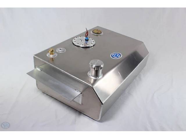 Aluminum Rear Mount 19 gallon Bed Fill EFI Fuel Tank with 0-30 ohm sender for (63-66)