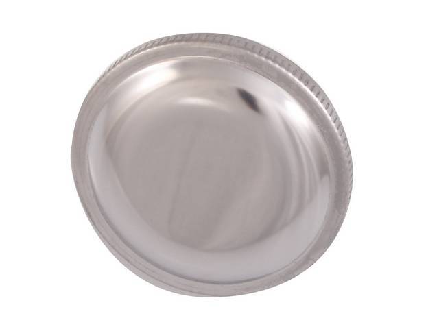 Vented Non-Locking Gas Cap, polished stainless steel for (72-78)