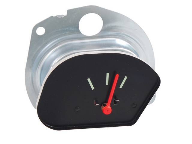 GAUGE, Fuel Quantity, red pointer w/ white markings, repro