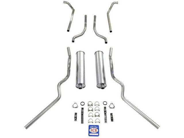 Stainless Steel Dual Exhaust System, 2 inch, OE Style Reproduction for (63-66)