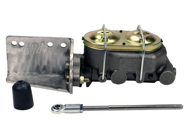 Dual Reservoir Conversion Master Cylinder, 1 inch bore, Manual Brakes, reproduction for (55-59)