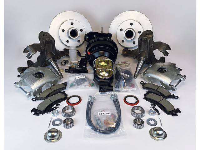 Drum to Disc Conversion Kit, Front, includes Power Brake Conversion