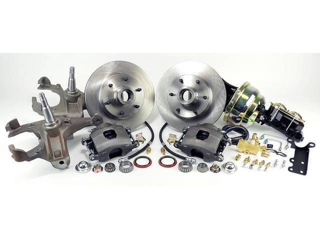 Drum to Disc Conversion Kit, Front, includes Power Brake Conversion