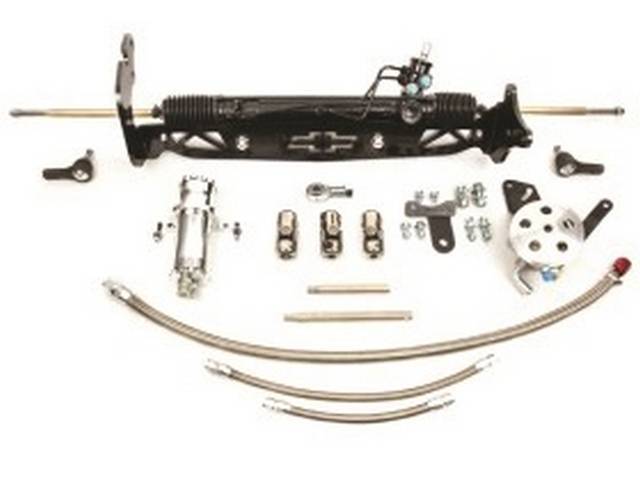 Unisteer Power Steering Rack and Pinion Conversion Kit, Bolt-on Style for (67-70 with drum brakes)