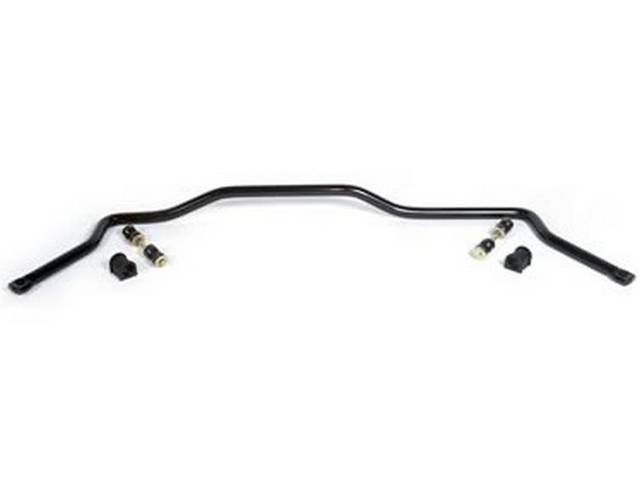 SWAY BAR, FRONT, 1 1/8 INCH O.D., BLACK POWDER COATED FINISH, INCL BLACK BUSHINGS AND MOUNTING HARDWARE.