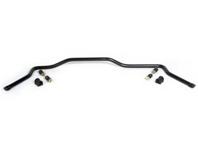 SWAY BAR, FRONT, 1 1/8 INCH O.D., BLACK POWDER COATED FINISH, INCL BLACK BUSHINGS AND MOUNTING HARDWARE.