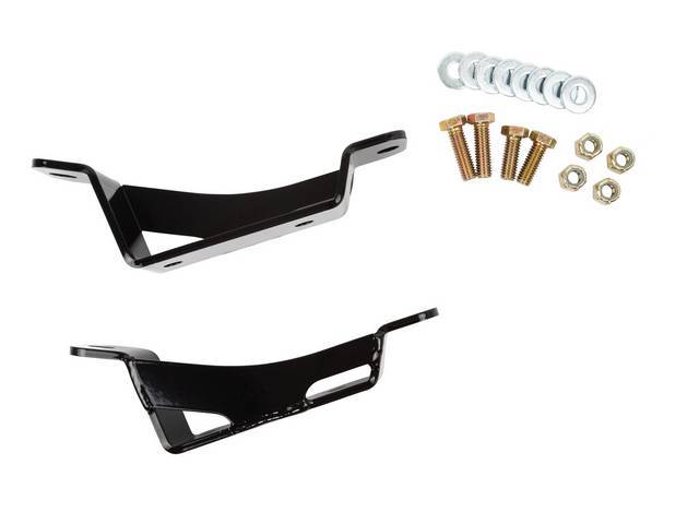 Sway Bar Bracket Set, Front, Stock Ride Height or w/ Drop Spindles, includes brackets and hardware, US-Made