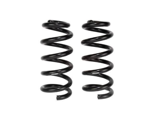 Coil Spring Set, Front, 2 inch lowering, medium firm 900 lb / in rate, black powder coated finish