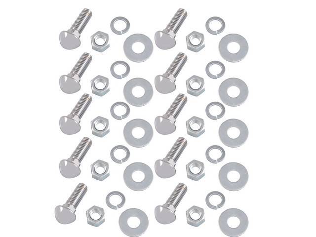Bumper Bolt Kit, Chrome plated, does front and rear, (40) pieces for (47-87)