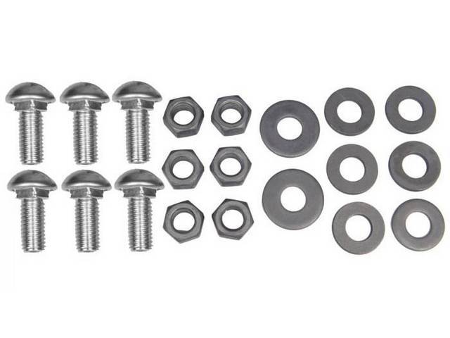 Front Bumper Fastener Kit, 20-piece kit, OE correct reproduction