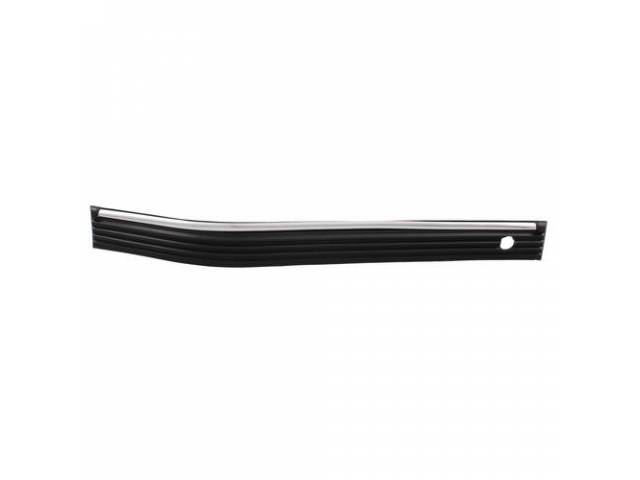 Front Bumper Impact Strip, RH, Black injection molded plastic w/ Chrome Strip, 2-Piece design, Reproduction for (88-98)