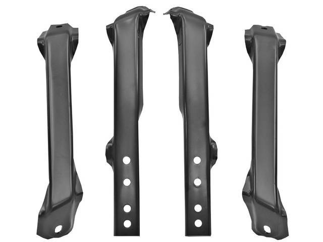 Rear Bumper Bracket Set, 4-piece bracket set w/ frame hardware for (63-66 fleetside)