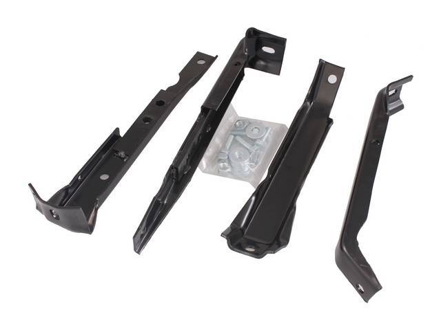 Rear Bumper Bracket Set, 4-piece bracket set w/ frame hardware for (67-72 4WD)