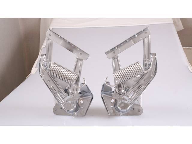 Chrome Hood Hinges w/ Stainless Springs (LH & RH) for 67-72