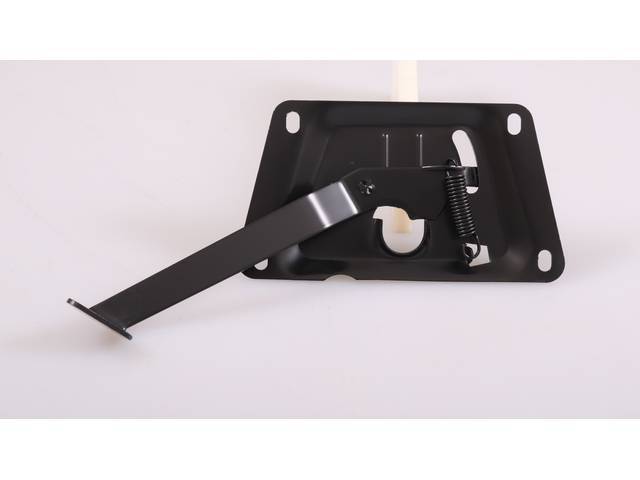 Lower Hood Lock / Latch, Black, Incl Release Lever, reproduction