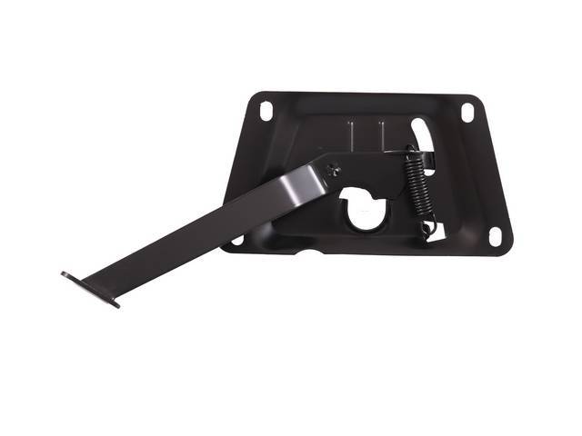 Lower Hood Lock / Latch, Black, Incl Release Lever, reproduction