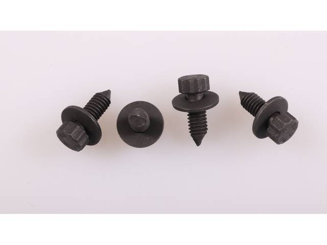 Hood Catch Support Striker Fastener Kit, 4-pc OE Correct AMK Products reproduction for (73-80)