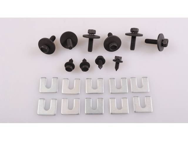 Front Fender Fastener Kit, 20-pc OE Correct AMK Products reproduction for (67-68)
