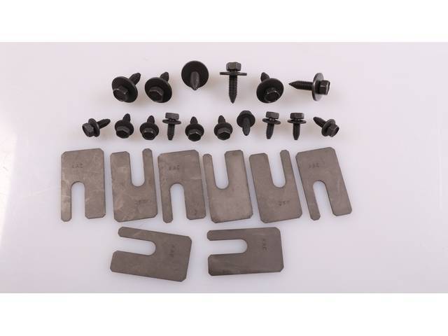 Front Fender Fastener Kit, 24-pc OE Correct AMK Products reproduction for (73-80)