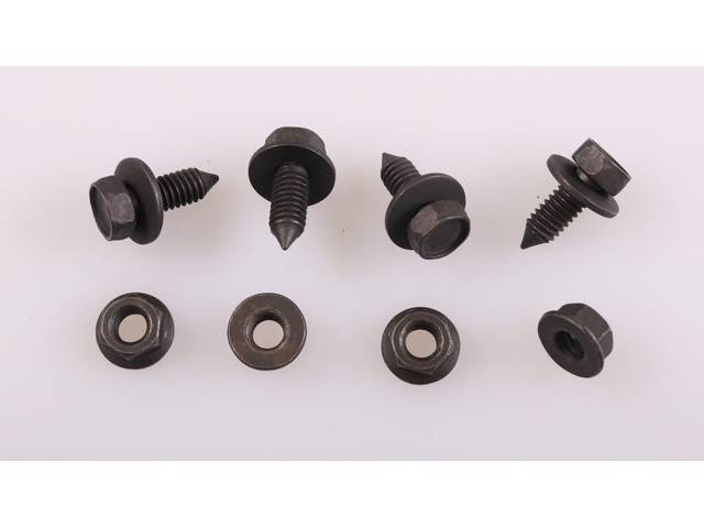 Wheelhouse Reinforcement Fastener Kit, 8-pc OE Correct AMK Products reproduction for (67-68)