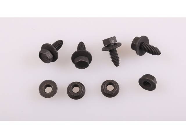 Wheelhouse Reinforcement Fastener Kit, 8-pc OE Correct AMK Products reproduction for (69-72)