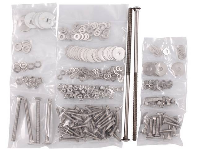 BOLT KIT, Bed to Frame / Wood Install, unpolished stainless steel, installs bed wood and mount bed to the frame, (318) incl bolts, washers and nuts