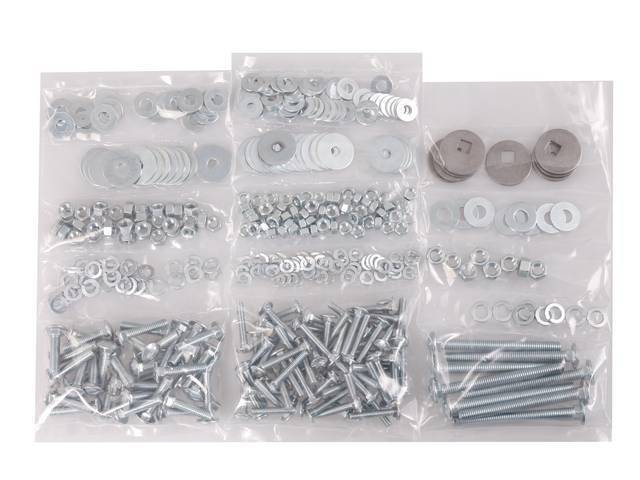 BOLT KIT, Bed to Frame / Wood Install, zinc finish, installs bed wood and mount bed to the frame, (416) incl bolts, washers and nuts