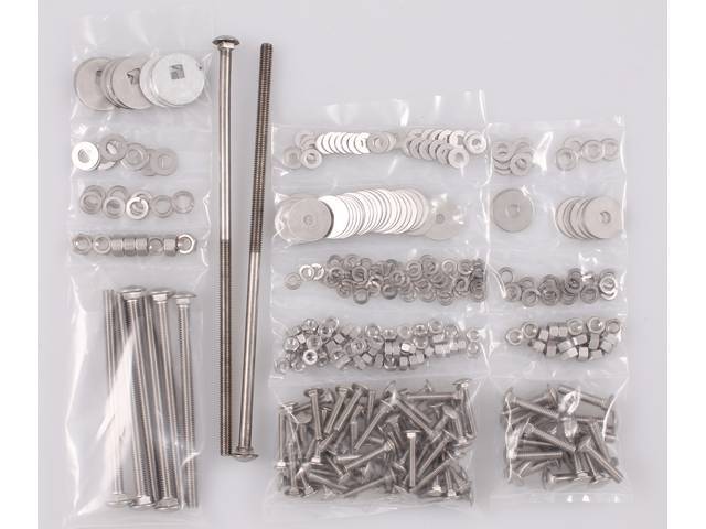 BOLT KIT, Bed to Frame / Wood Install, unpolished stainless steel, installs bed wood and mount bed to the frame, (326) incl bolts, washers and nuts