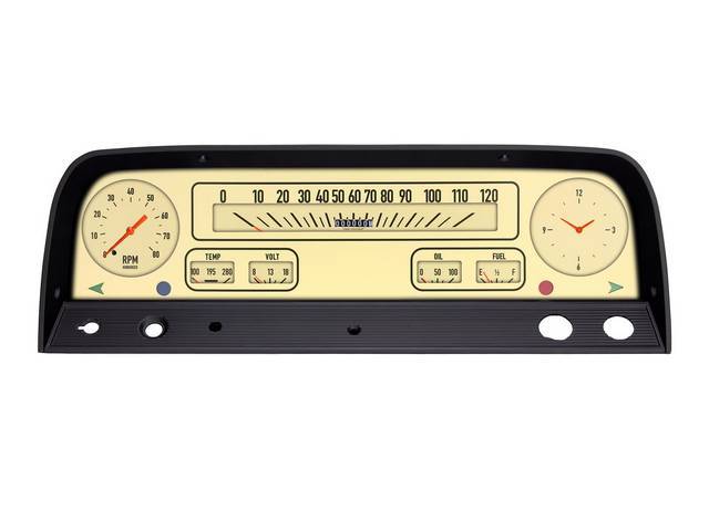 Classic Instruments Gauge Kit, w/ Tan background, reproduction for (64-66)