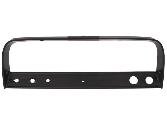 PANEL, Dash / Instrument, steel, black finish, repro