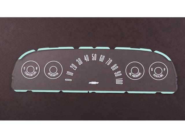 Instrument Cluster Lens, W/ Out Lower Gauges, reproduction for (60-63)