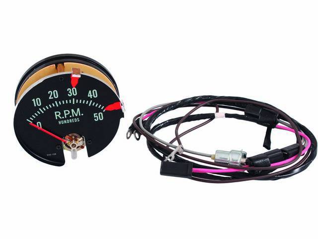 TACHOMETER CONVERSION KIT, V8, KIT INCL TACHOMETER, TACHOMETER WIRE ...