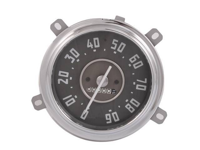 GAUGE, SPEEDOMETER CLUSTER, 0-90 MPH , COMPLETE ASSY