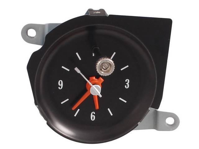 CLOCK, In-Dash, designed for use w/ factory wiring harness, repro, replaces GM p/n 6499466, repro