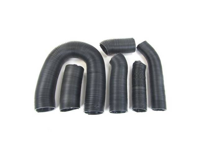 Defroster Duct Hose Kit, Plastic, 6-pieces, Made in USA for (67-72)