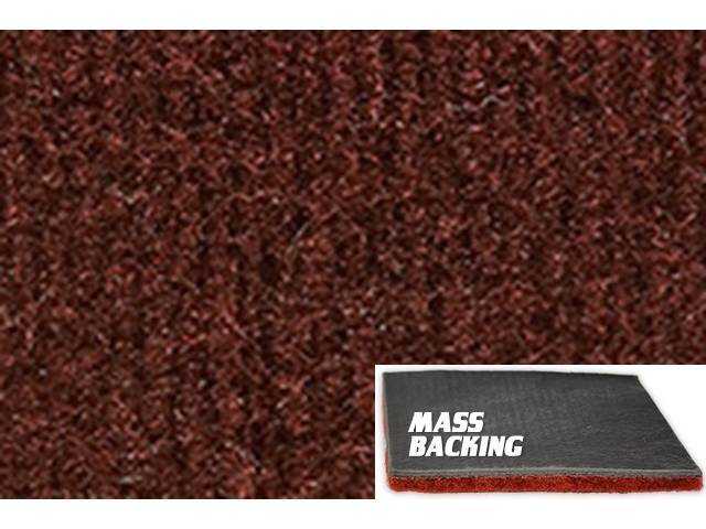 Claret / Dark Red Molded Carpet, Cut Pile, Improved Mass Backing, reproduction
