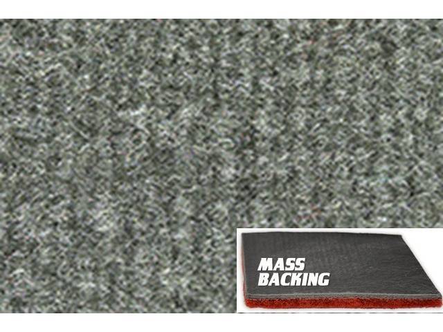 Medium Gray Molded Carpet, Cut Pile, Improved Mass Backing, reproduction