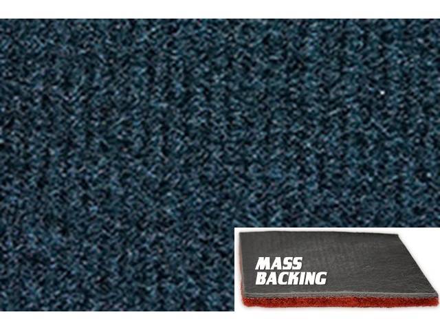 Midnight Blue Molded Carpet, Cut Pile, Improved Mass Backing, reproduction