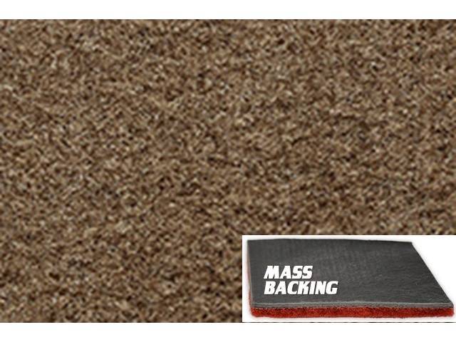 Cognac Molded Carpet, Cut Pile, Improved Mass Backing, reproduction