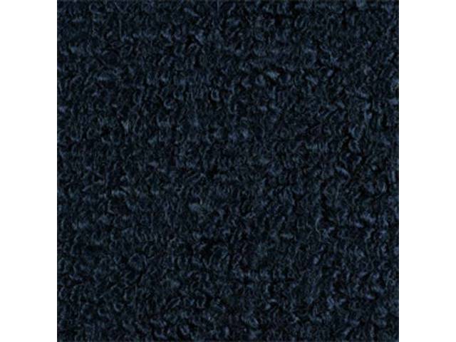 Dark Blue 1-Piece Raylon Loop Molded Carpet (with original floor seat riser) with Standard Jute Padding and Backing