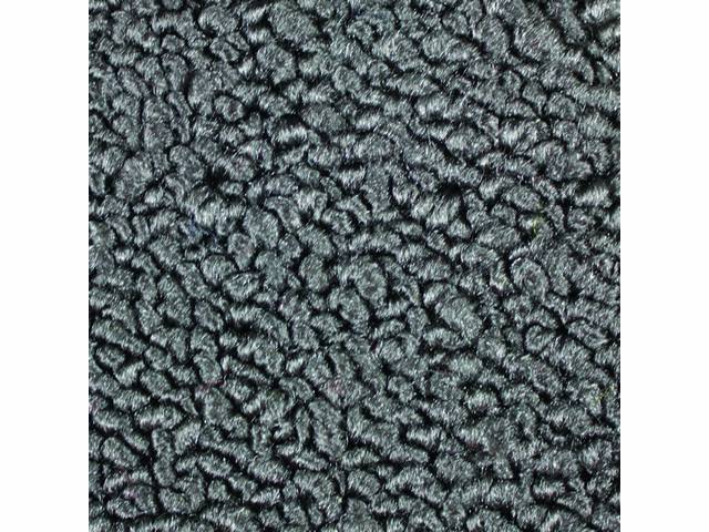 Gunmetal Gray 1-Piece Raylon Loop Molded Carpet (with original floor seat riser) with Standard Jute Padding and Backing