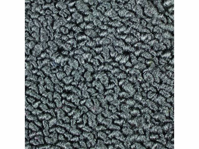 Gunmetal Gray 1-Piece Raylon Loop Cut & Sewn Carpet (no tunnel) w/o in-cab gas tank, w/ holes for (55-59)