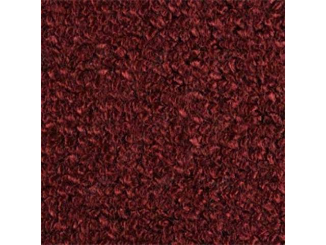 Maroon 1-Piece Raylon Loop Molded Carpet (A/T or column shift M/T) with Standard Jute Padding and Backing