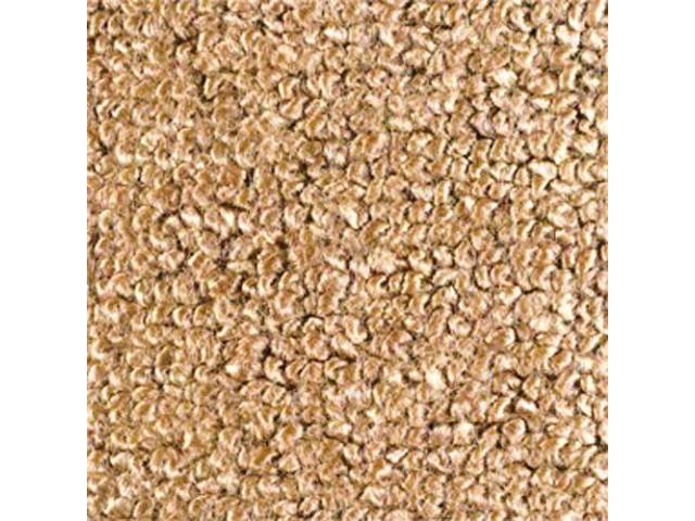 Fawn Sandalwood 1-Piece Raylon Loop Molded Carpet (A/T or column shift M/T) with Standard Jute Padding and Backing