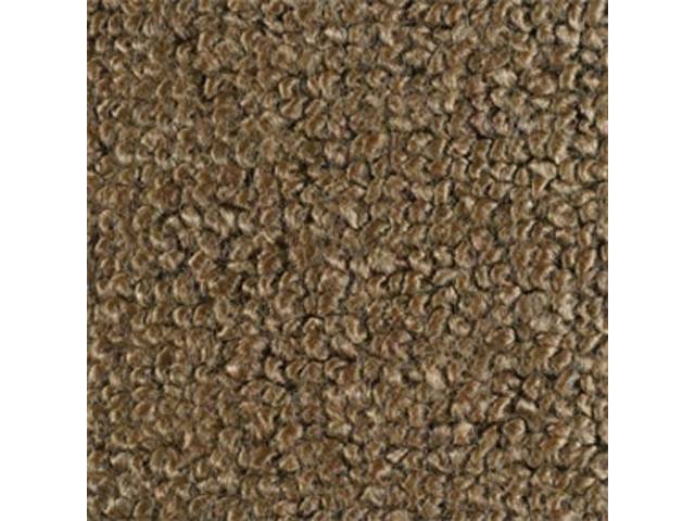 Medium Saddle 1-Piece Raylon Loop Molded Carpet (A/T or column shift M/T) with Standard Jute Padding and Backing