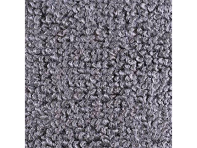Charcoal 1-Piece Raylon Loop Molded Carpet (M/T floor shift) with Standard Jute Padding and Backing