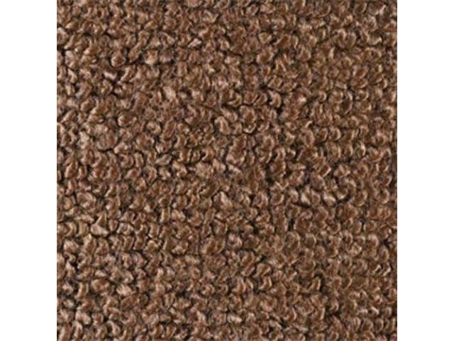 Dark Saddle 1-Piece Raylon Loop Molded Carpet (TH400 3SA/T) with Standard Jute Padding and Backing for (67-72 2WD)