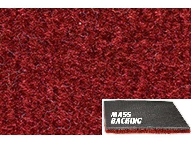 Carmine / Dark Red Molded Carpet, Cut Pile, Improved Mass Backing, reproduction