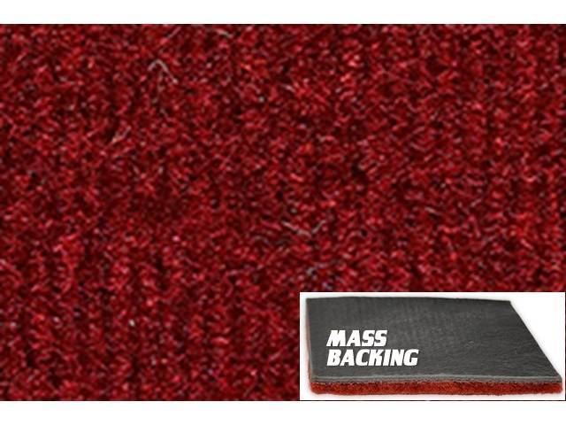 Oxblood Molded Carpet, Cut Pile, Improved Mass Backing, reproduction